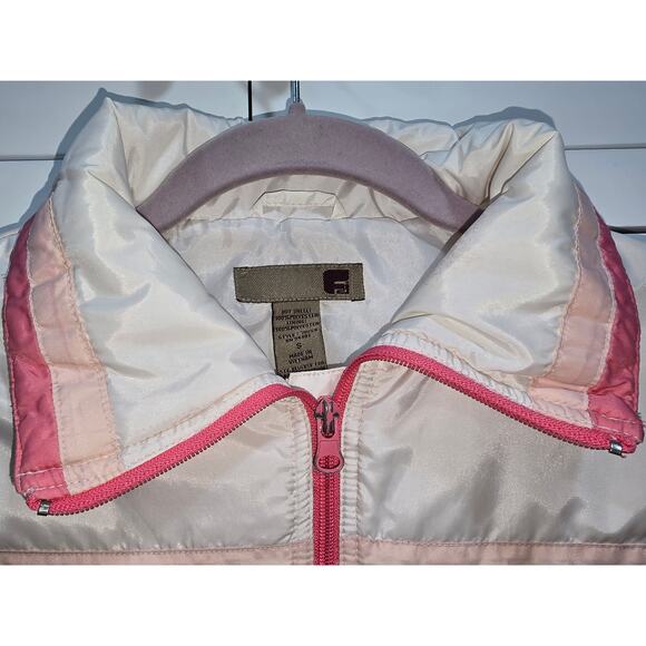 Retro White & Pink Zip Jacket – Size Small - Picture 3 of 16